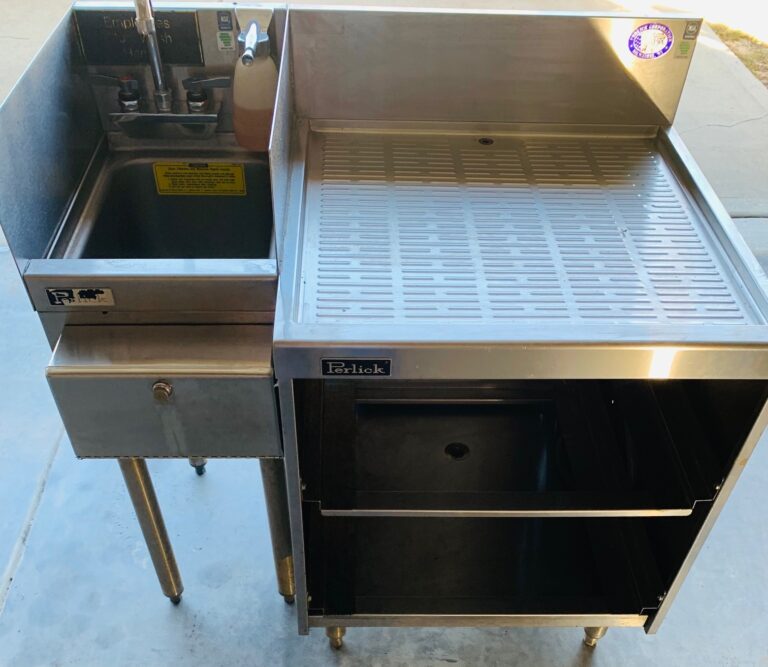 Used Perlick Hand Sink With Underbar Glass Rack - Raleigh Restaurant ...